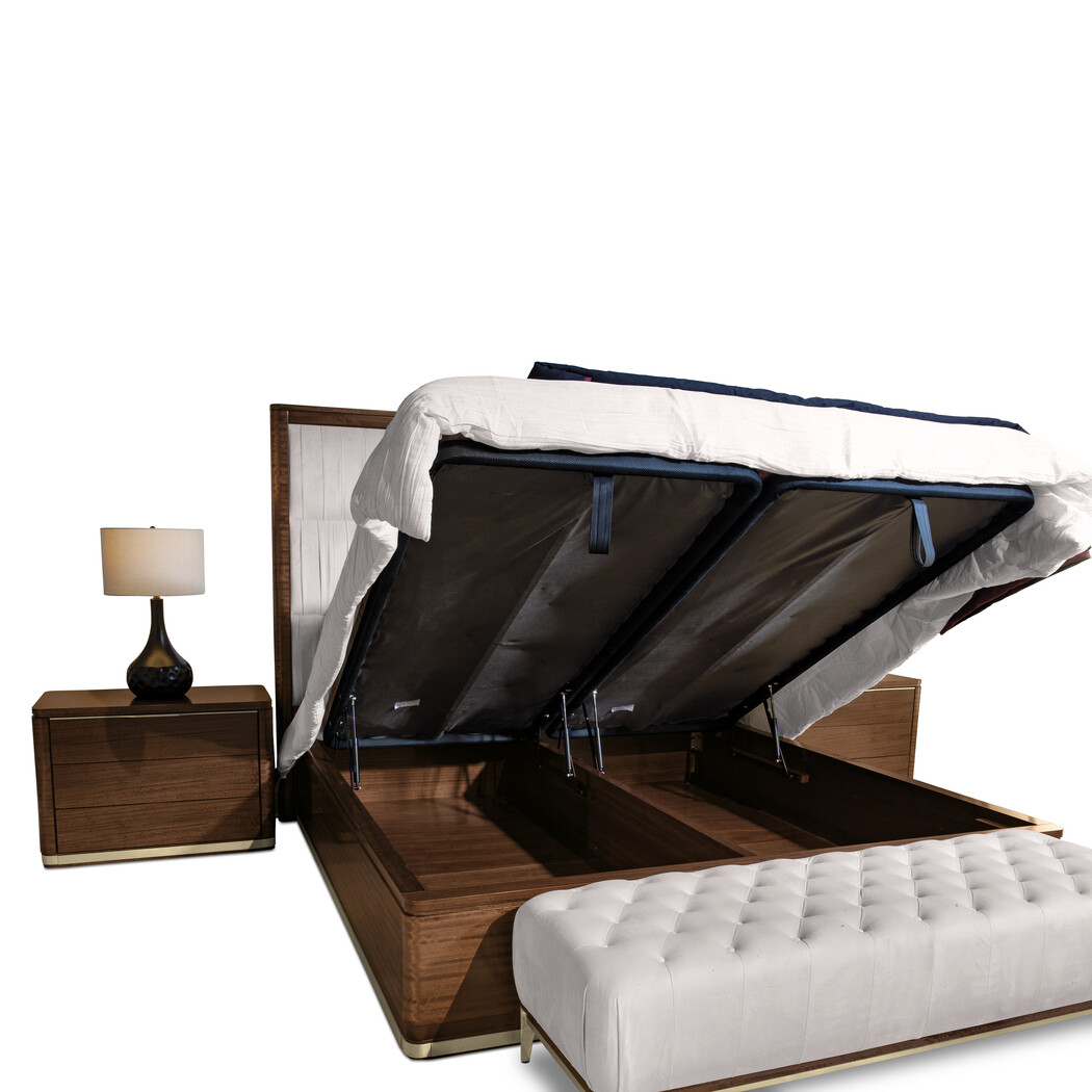 UPHOLSTERED KING SIZE BED (EU) Storage lift bed