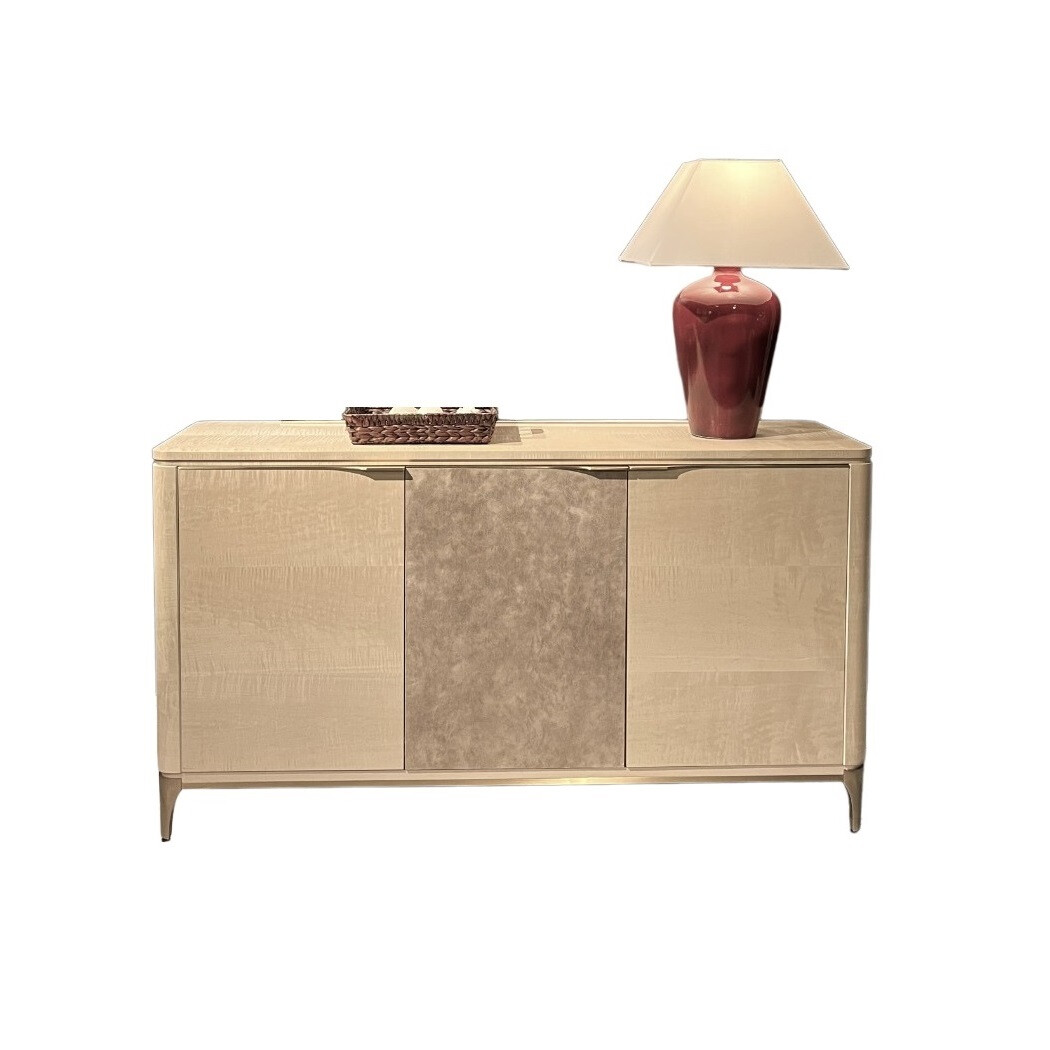 CREDENZA (Wooden top & Leather front)