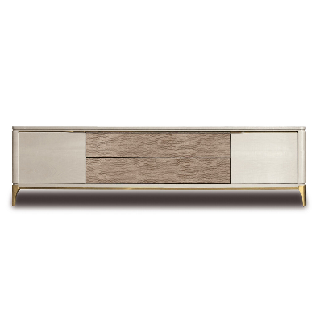 MUEBLE TV (Tapa Madera & Frente Piel)