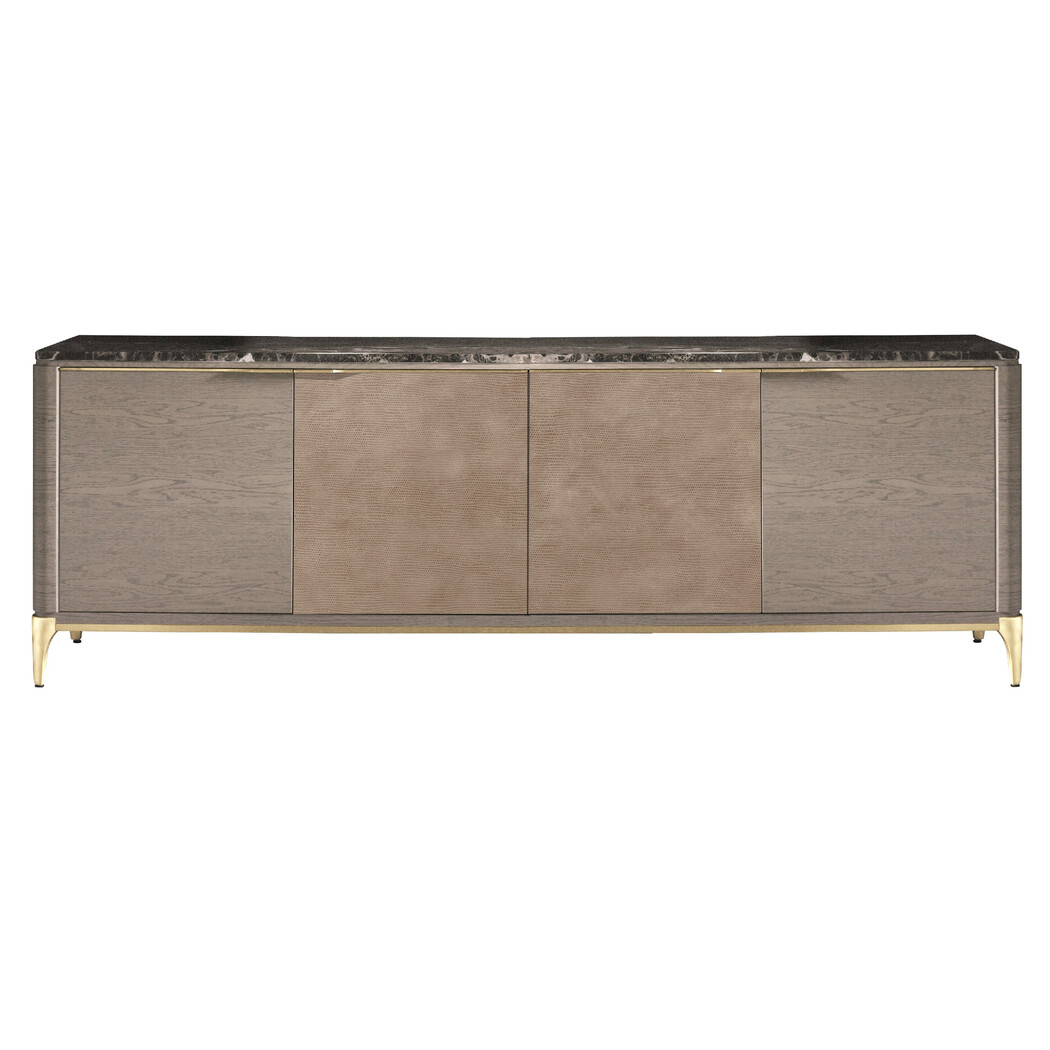 LOW CREDENZA (Marble top & Leather front)