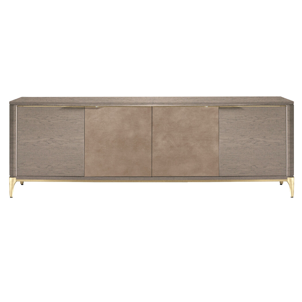 CREDENZA (Wooden top & Leather front)